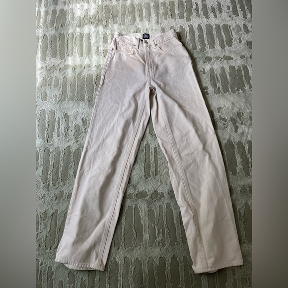 BDG Urban Outfitters High-Rise Baggy Ivory Jeans size 24 - Picture 2 of 9
